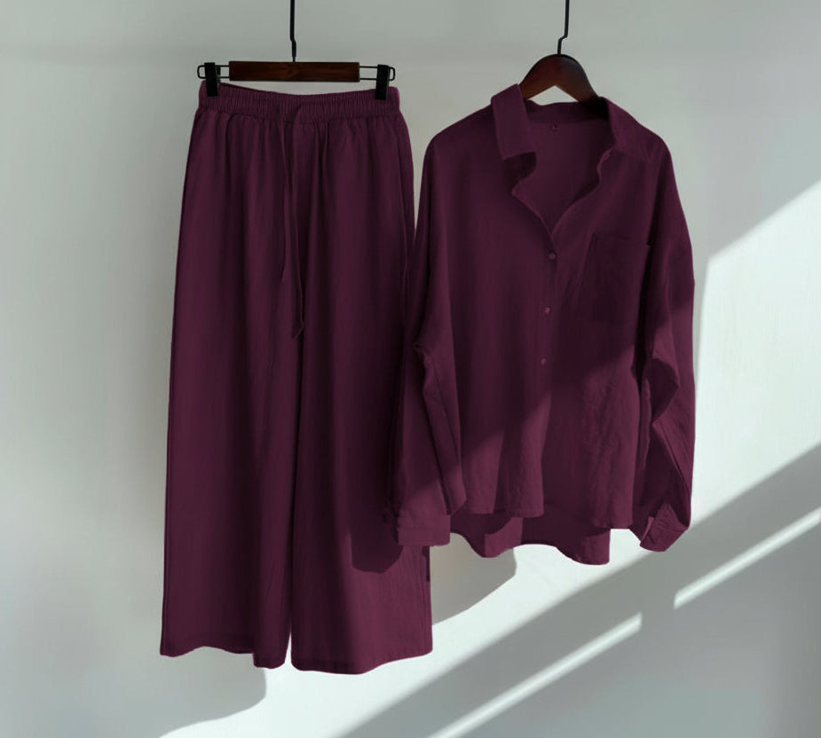 Designer Women's Slacks High Waist Cotton