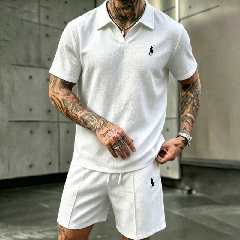 Everyday Linen Polo and Shorts Set