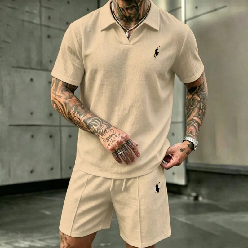 Everyday Linen Polo and Shorts Set