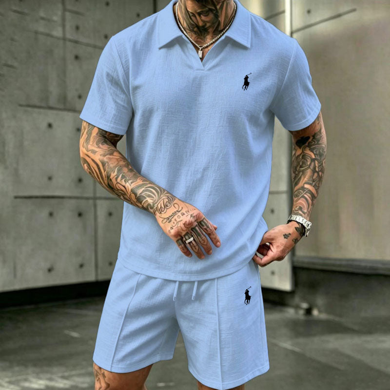 Everyday Linen Polo and Shorts Set